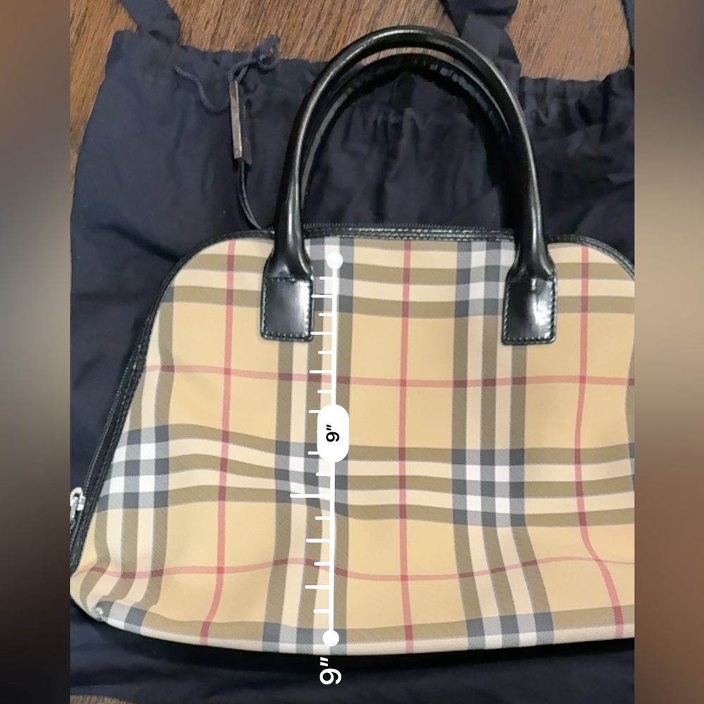 Burberry Black Interior with Silver Logo Plaque